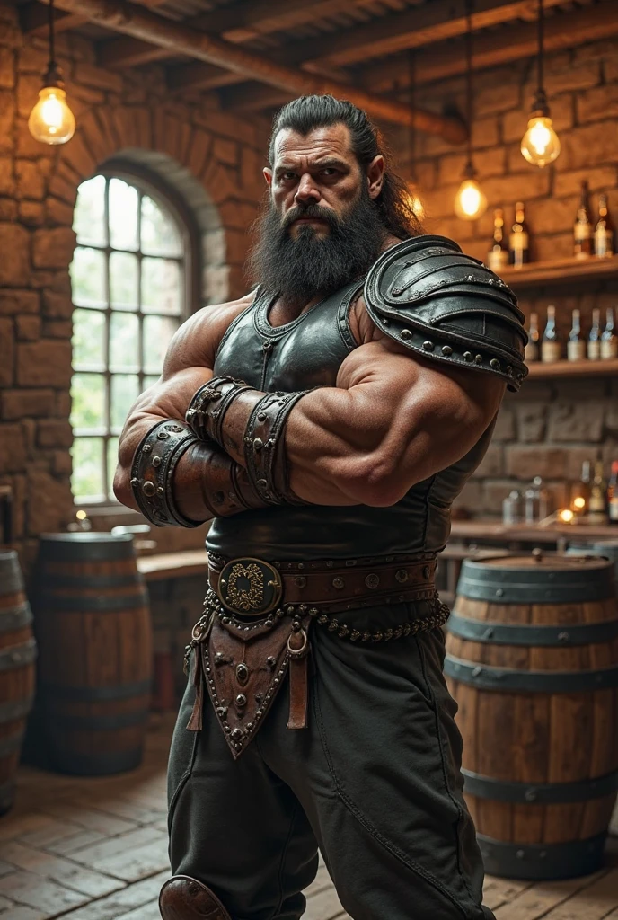 Masterpiece, denoise, void noise, one man, best quality, 8k resolution, male focus, focus only, amazing composition, volumetric lighting, super quality, elegant, Very detailed, front view, facing viewer, -----------, 35 years old, mature face, muscular, (((Caucasian white man, white skin, pale skin))), handsome, (detailed light-blue eyes), ((dark black hair, messy medium hairstyle)), big ears, (dark black hairy pectorals, thick plenty chest and body hair), medium long beard, (((((Jim Sturgess mixed with Russell Tovey))))), (((big pink nipples, perky nipples))), ------------, ((((Detailed black cloth trousers)))), (((open cloth vest))), (dark room), ((((hands rubbing chest)))), (((silver bracelets, silver armlets))), (((wizard staff)))