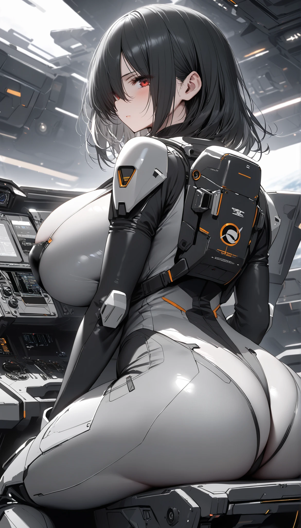 a woman in a futuristic suit with a sword,full-size photograph,Long legs, Slightly chubby,navel,Transparent skin,Perfect body shape,art feminine, Macro distance,mechanized valkyrie girl, ferra white mecha, girl in mecha cyber armor, female mecha, extremely detailed artgerm, echo from overwatch, Clear facial features,gorgeous female paladin,Advanced Rendering,depth of field