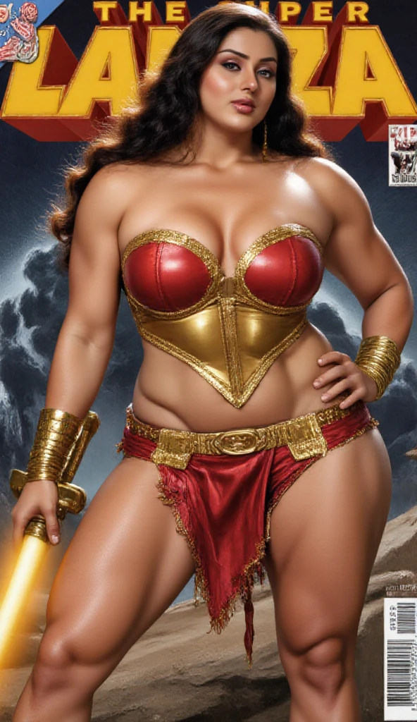 Original Character, "Develop an illustration of a captivating and powerful warrior queen with a thick and curvaceous figure. Emphasize her strength and beauty in a way that celebrates diverse body types. Design armor that not only complements her curves but also enhances her regal presence. The armor should strike a balance between protection and highlighting her powerful physique.
Consider incorporating flowing fabrics or accessories that add layers to her attire, creating a sense of both opulence and practicality. Her weapon, whether a sword, staff, or mythical artifact, should be crafted to accentuate her commanding presence. Pay attention to the details, ensuring that the armor and weaponry reflect her status as a formidable leader.
Focus on facial features that convey confidence, wisdom, and determination, with a hint of fierceness. Consider a dynamic pose that showcases her strength and curves, perhaps with a stance that suggests she's ready for battle. Experiment with the color palette to enhance the richness of the illustration, ensuring that it complements her royal aura.
Incorporate elements that highlight her connection to nature or a mythical realm, such as symbolic animals, ethereal backgrounds, or mystical symbols. Utilize lighting to create depth and drama, ensuring that it enhances the overall impact of the image.