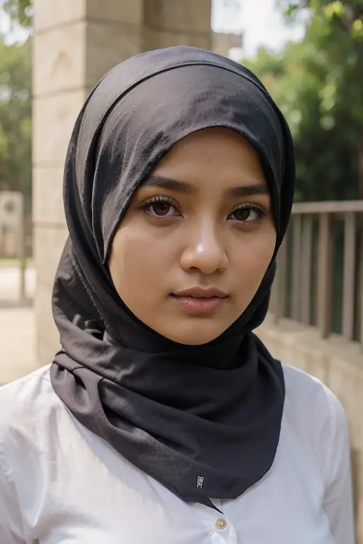 25 years old, mature Malaysian woman, Hijab, Malay dress in the rain, sleeping in a hotel, lots of sperm all over