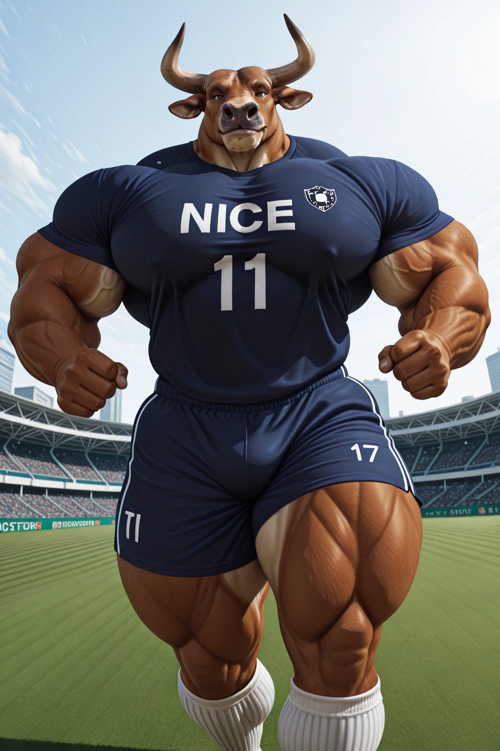 An award-winning original photo，A wild muscular man, (40 years old daddy:1.1), 1boy, Solo, wrestling singlet(spandex), shiny spandex, (big shoulders), musculature, stubbles, Short beard, Beautiful eyes:1.3, ), (Detailed face:1.3), smiles, Dynamic Angle, volumetric lighting, (Best quality, A high resolution, Photorealistic), Cinematic lighting, Masterpiece, RAW photo, Intricate details, hdr, depth of field, upper body shot, golden hour light, full body visible, nice bulge, nicebulge(!), wearing cool sneakers 