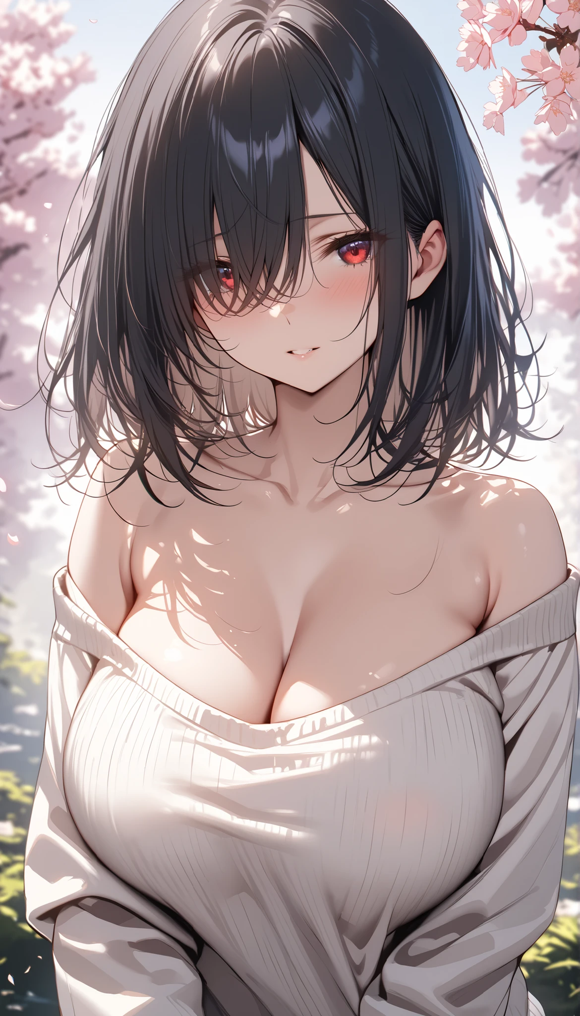 a semi naked girl in a dark, open Cardigan, foggy forest, detailed horror scene, best quality, 8k, (photorealistic:1.37), (ultra-detailed:1.2), detailed background, detailed fog, frost covered trees, dark and moody color palette, dramatic lighting, (horror theme:1.3), (nude girl:1.25), (naked:1.15)