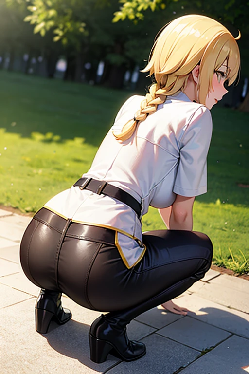 A sticking a stick up her ass hole