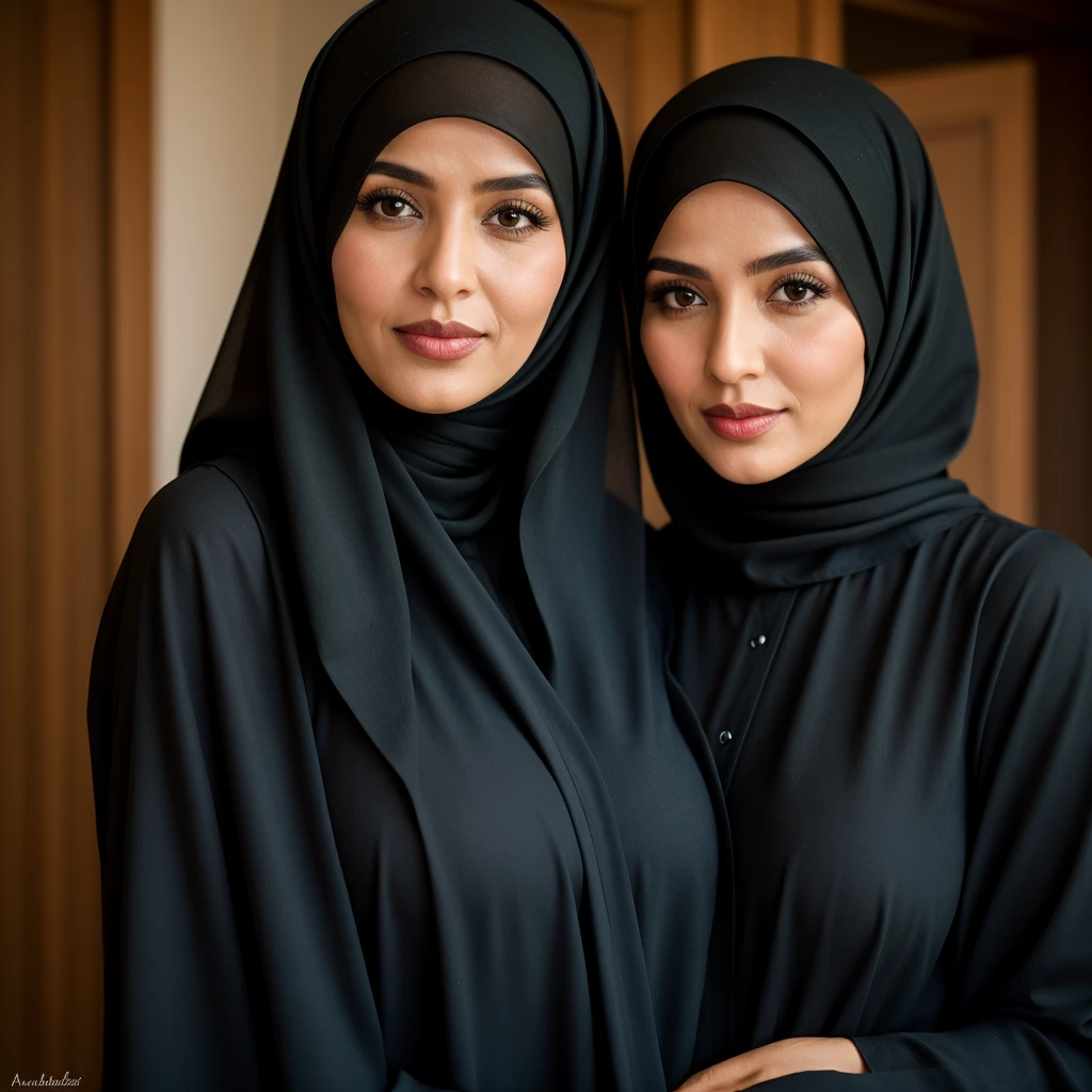 Muslim couples in tatinic pose photo