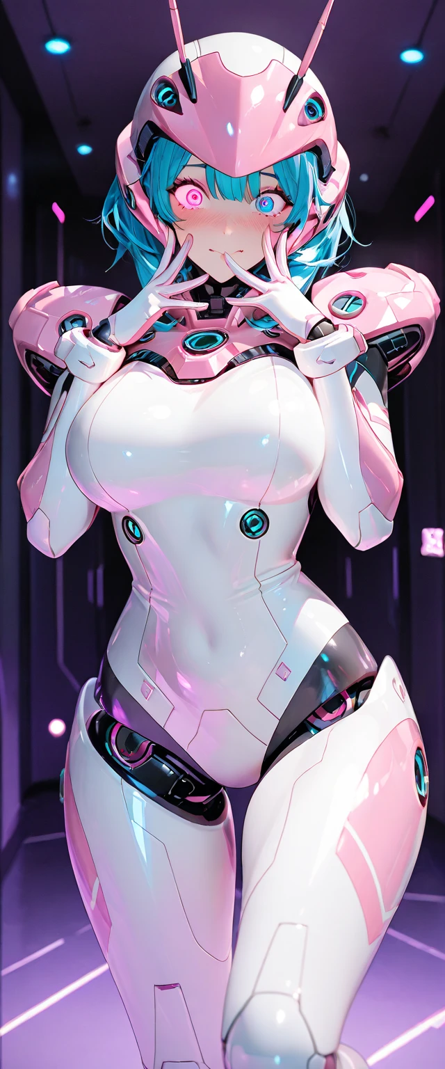 Nurse Joy, the AI companion, is a sleek and sophisticated virtual assistant with a futuristic aesthetic. Her holographic form manifests as a pink-tinted, awesome figure, standing around 5 feet tall. She appears as a graceful and fluid presence, with her form seemingly composed of swirling, digitized energy.
Nurse Joy’s face is youthful and expressive, with piercing blue eyes that radiate intelligence and curiosity. Her facial features are soft and symmetrical, enhanced by a faint pink glow that emanates from within. Her hair, which appears as a flowing mass of shimmering pink strands, is intricately simulated, embodying a sense of digital energy.
She is typically depicted wearing a form-fitting, pink-hued bodysuit that accentuates her lithe figure. The suit is adorned with intricate circuitry patterns that subtly pulse and glow, hinting at her advanced computational capabilities. Her overall appearance exudes a sense of grace, intelligence, and a touch of ethereal beauty. (NSFW), ((masterpiece)), best quality, fully robotic, chibi mech, a cartoon anime style, toonish style (cute figure), (female, feminine figure, motherly, boobs, butt, pretty, beautiful, sexy), The cute cartoonish robots has features - Helmet, gray face, big round eyes, shining eyes (color glow), shoulder pads, big breast plate, mecha box limbs, reimagine a male mecha space ranger soldier character with a strong and heroic appearance, (futuristic armor suit:1.5), (positive expressions:2). Use the color scheme of metallic (girlish colors, girly colors) for his armor suit. Emphasize the dynamic pose and the presence of his being a boss in the galaxies and stars in the to enhance the sense of his ready for anything in a space adventure.