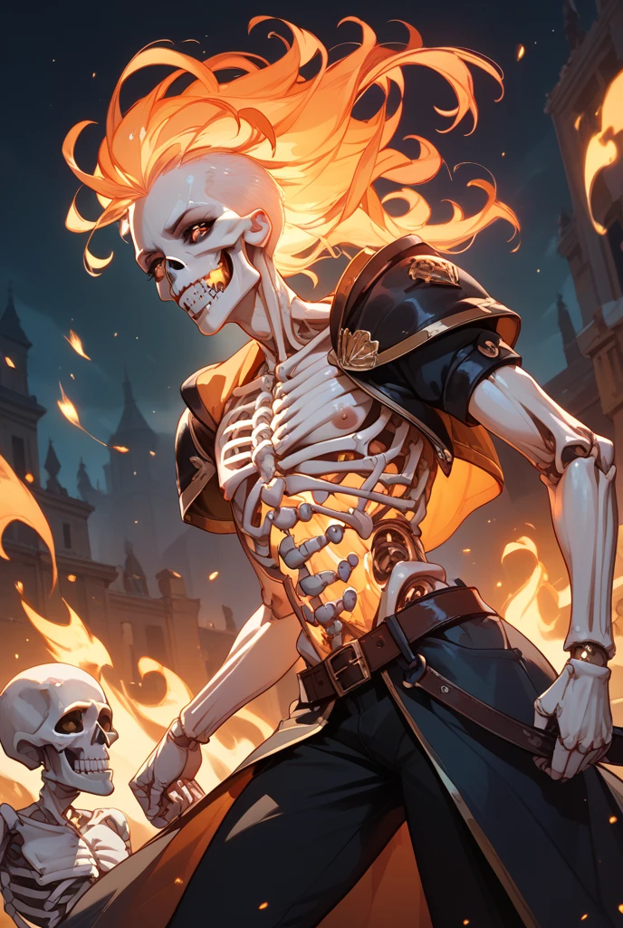 ((Prestigious Manwhua-style Masterpiece, High Quality)), (Flaming skull), (Military Man), (Shadows engulfing his body), (Official uniform:1.0), (Detailed battle gear:1.0), (Dynamic lighting), (Reflective surface from the portrait), (Magical Portrait:1.0), (Detailed background:1.0), (Magic Aura), (Intricate details), (High Resolution), (8K Wallpaper), (Cinematic lighting), (Physically-based rendering), (Award-winning), (Detailed Facial Features), (Expressive Eyes), (Deep Concentration), (High