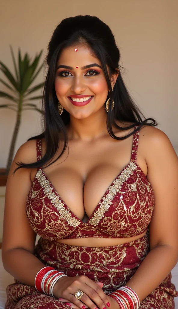 1 Heavenly beautiful and goddess beauty cute and sweet looking face Arabian woman in Raptor Nesting Grounds, Heavenly beautiful Overweight, Heavenly beautiful Extremely fat, Heavenly beautiful and attractive Chubby figure , Heavenly beautiful looking and eye catching luxury style Indian traditional saree and bra, reaching out, Heavenly beautiful Arabian woman, 16k, High resolution, masterpiece, highest quality, fine skin, outside view, Realistic Photograph, close up figure view, Heavenly beautiful smile face