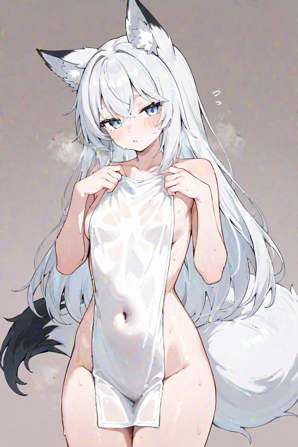 best quality,best resolution,(fluffy anthro furry :1.6),(young :1.8),snow leopard girl,flat chest,(white hair),long hair,wavy hair,purple eyes,glistering eyes,sparkle eyes,(white fur),(white leopard ears),(white leopard tail),(blue leopard printed fur),naked,night,fullmoon,moonlight,white light,(white florals forest),(white flower field),(glistering white flowers pool),white flowers embroidery,heavy breath,full face blush,looking at viewer,(heart expression eyes),(heart eyes),sexy face,smile,stand,armpit,sexy pose,one eye closed,legs in water,close up