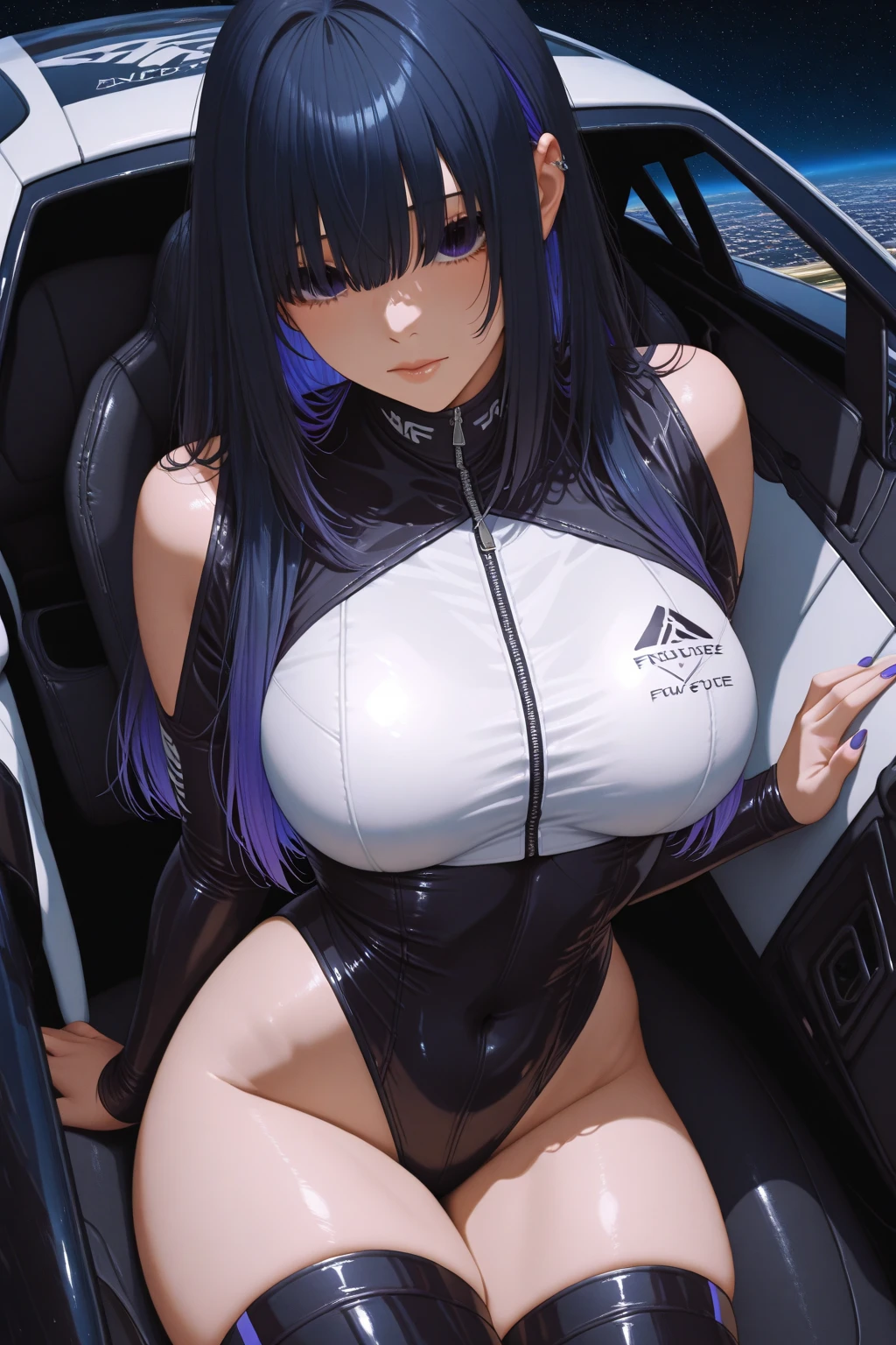A voluptuous girl with very big breasts is driving a bicycle completely naked. There's a dildo attached to the saddle and I put it in my pussy.