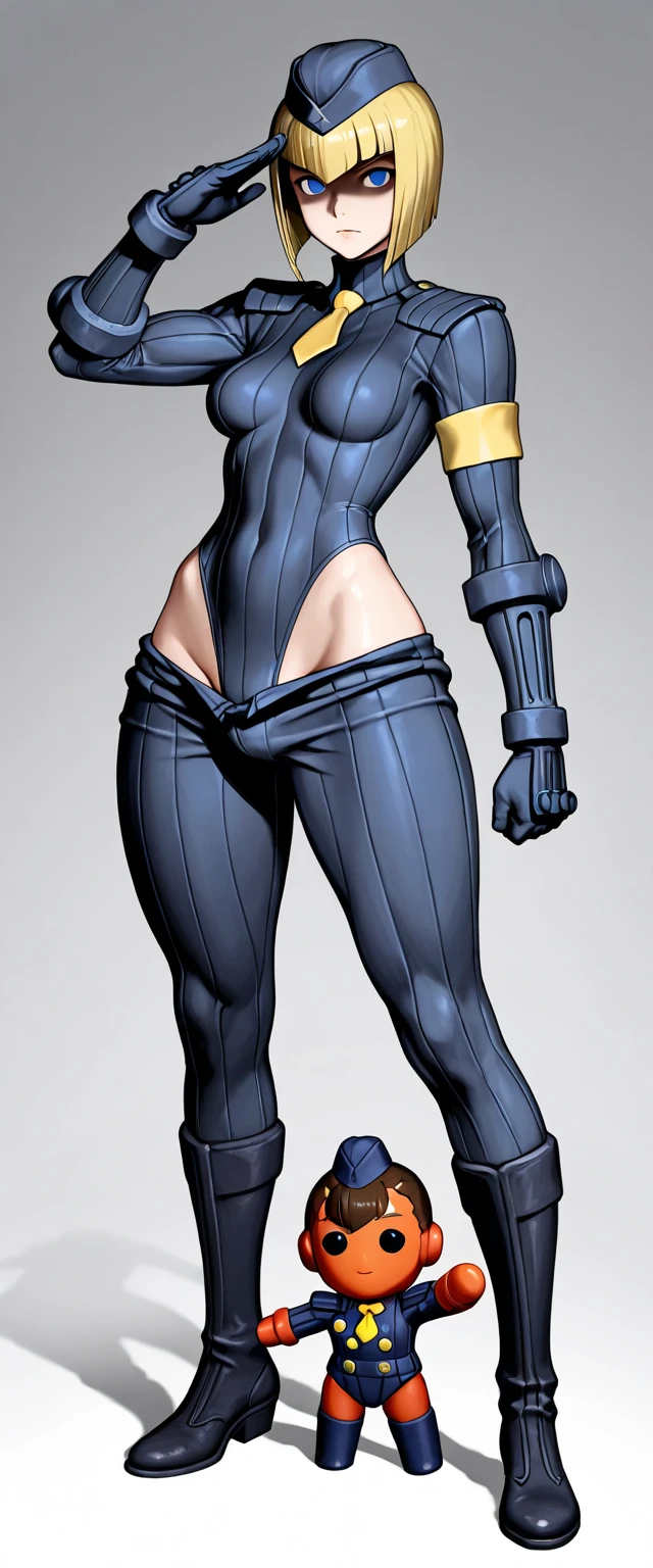woman in a gun costume, ((character concept art)), tall figure, ((character design sheet, same character, front, side, back)), maple story character art, puffy lips, perfect eyes, defined cheekbones, video game character design, video game character design, gigantic breasts, (large ass), slim waist, slendered abs, maple story gun girl, girl wearing cute hairpin on her head, yellow glowing decoration on girl's clothes, expert high detail concept art, metal bullet concept art, funny character design, belts, housewife, warrior housewife, determined, multiple face angles, gravity rush inspiration, Viscous tar. Concept art, belt buckle at waist, steampunk weapon,