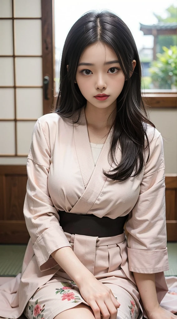 masterpiece、highest quality、cinema、(cute japanese woman、bangs:1.3)、18 years old、2 girl、elegant、black hair、(evening:1.1)