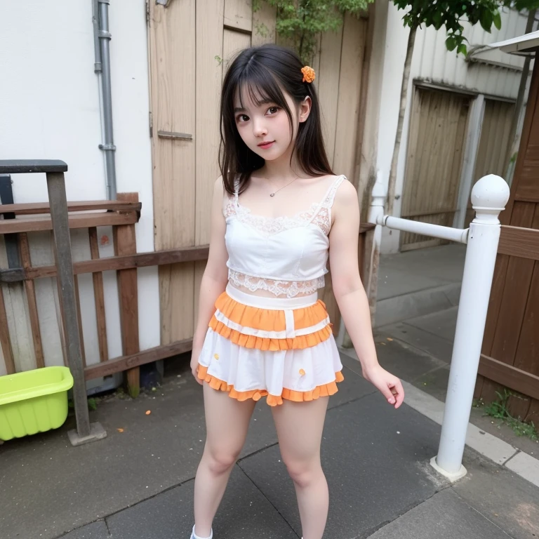 (２Split Photo:1.3)、Magazine Cover:1.3、(Beautiful 9 year old Japanese female town Street in Summer,All are under 90cm tall:2.0), Cute Face, (Deeply chiseled face:0.7), (freckles:0.6), Soft Light,Healthy white skin, shy, Bob, (Serious face), (Sparkling eyes), Summer Street Corner, thin,Small nippley lower body is wet、Semen leaks from the vagina、Semen dripping from the mouth，((Completely naked))、Show off your attitude、{(２Split Photo:1.3)、(Standing posture、Bend both knees outwards:1.5、Bow-legged:1.3)、(Standing posture、Bend both knees outwards:1.5、Bow-legged:1.3)}、Accurate limbs、Accurate Fingers、Accurate Fingersの本数、White sneakers:1.3、around the girl６People Girls、Cute smile、Laughing with your mouth open