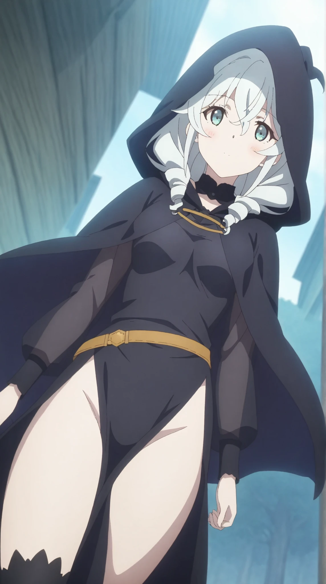 masterpiece,best quality,highres,ultra-detailed,aaloo,long hair,two side up,bangs,hair ribbon,(black hairband:1.2),breasts,brooch,red ascot,black dress,long sleeves,puffy sleeves,black skirt,(red pantyhose:1.2),black footwear,(skirt lift:1.4),(panties under pantyhose:1.4),blush,(embarrass:1.2),outdoors,garden, over-kneehighs,(panties:1.2), garter straps,choker
