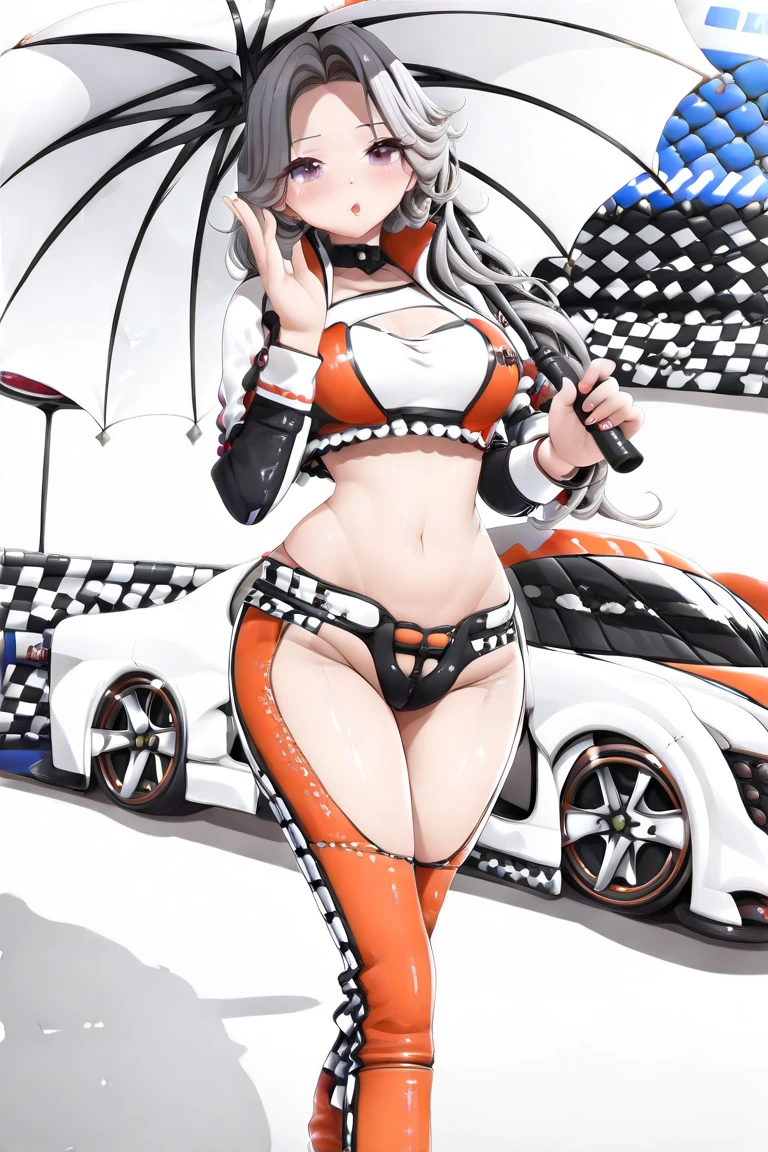 femboy, furry cow, cow boy e fofos, short white hair, shorth hair, blue colored eyes, god of eyes, detailed artwork, extremely detailed artwork, white and fluffy skin, white skin with black spots, extremely high detailed skin, black and white silk gloves, short black shirt with heart, belly sample, hair on thighs, short shorts (blackw), detailed thighs, cute thighs, cow's tail, sitting on knees, black and white silk socks, collar with bell around the neck, groin sample, cute smile, detailed groin, Cute pose, small and cute, shining skin, shiny thighs, sitting on knees, no private parts, Youngh, leaning against a Bugatti Veyron car, Bugatti azul, detailed back ground, Youngh femboy, boy, sitting in the Bugatti