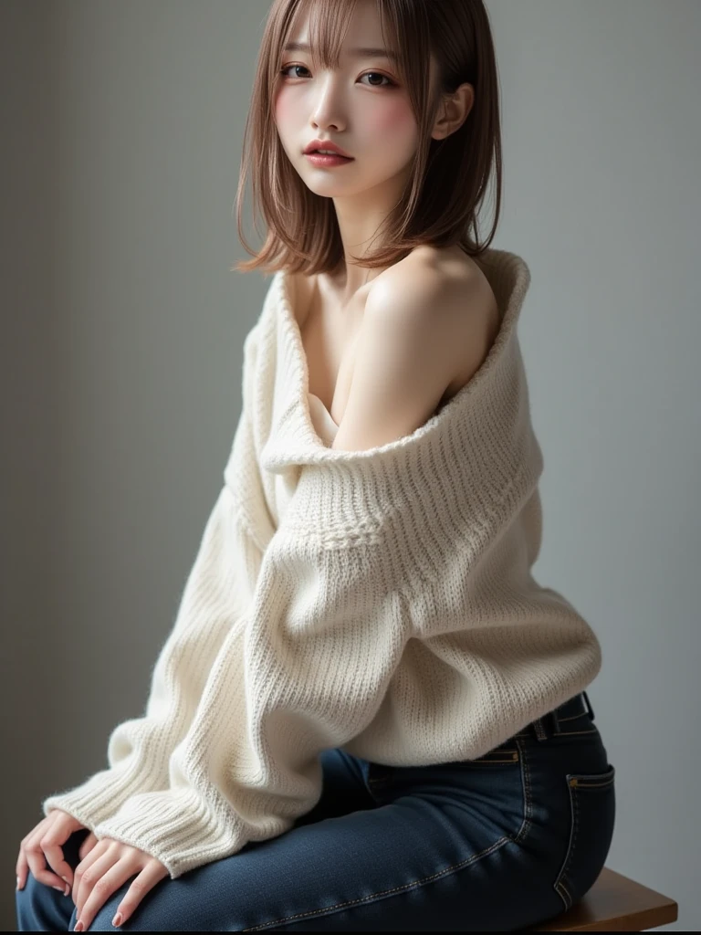 score_9,score_8_up,score_7_up, masterpiece, source_photo, (realistic:1.4), 4K,
1girl, japanese girl, cute girl, blindfold, off-shoulder sweater, simple background, amazing depth, double exposure, surreal, intricately detailed, perfect balanced, deep fine borders, artistic photorealism, smooth