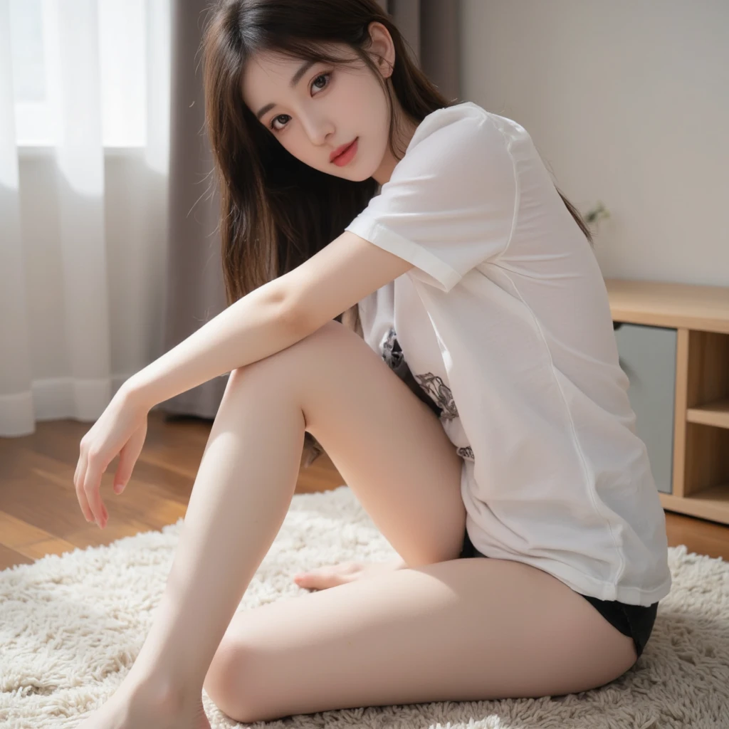 (muste piece:1.2),(8K high quality), (highest quality), (RAW image quality), (Reality), (It's photorealistic:1.37), large eyes,long eyelashes,It's exquisite(Live-action realistic style),ultimate face,Photorealistic light and shadow,clear facial features,milky white skin, high detail skin,realistic skin details,visible pores,(super detail),(short hair),best portrait,((Front shot taken from a distance)), Only one girl, cute type,beautiful detailed eyes, beautiful detailed nose, highly detailed skin) ,(Beautiful face with double eyelids), (Realism: 1.4),excellent detail, super high resolution,,,delicate and beautiful face,,25 years old,(beautiful face 1.4),slender,,((Photographed inside a hospital operating room)),, ((Wearing nurse clotheake eye contact with your audience),wearing a nurse cap,(The inside of the hospital is white.),,very beautiful feet,(Short skirt),I'm squatting while showing my crotch.,leg spread,((Crouch in front of the viewer)),(I like to show my crotch to my viewers),squat with legs apart,(You can see her white panties when she squats down.),,Crouch inside