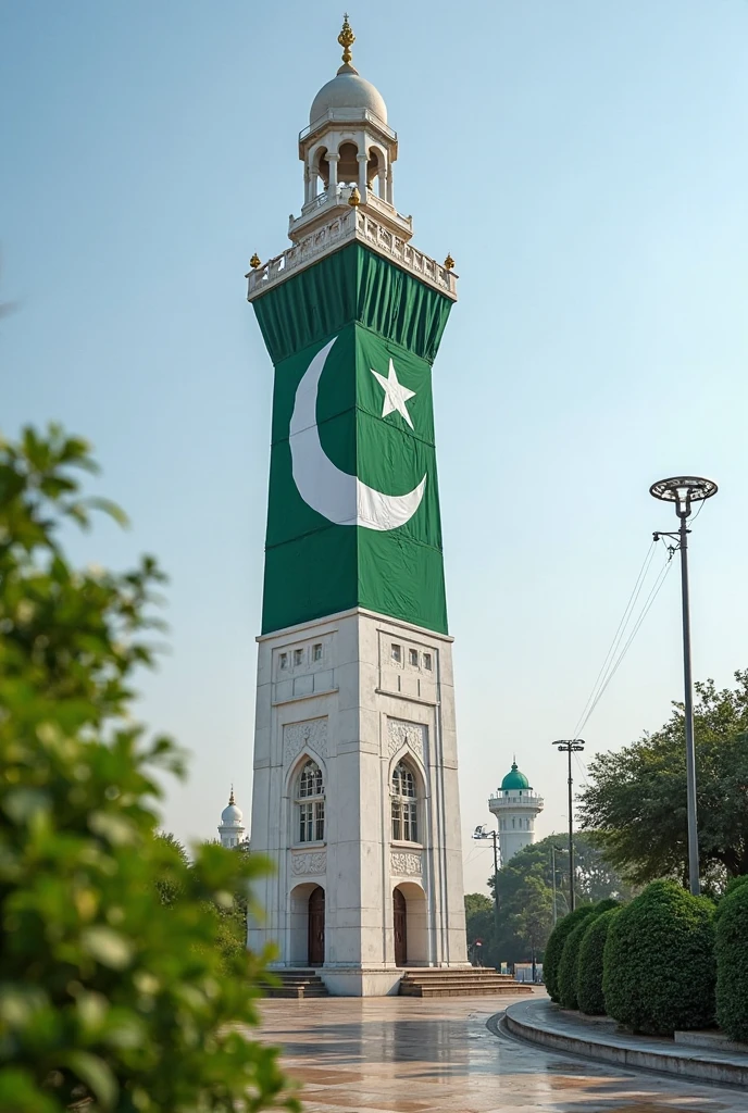 minar e pakistan with pakistan zindabad logo