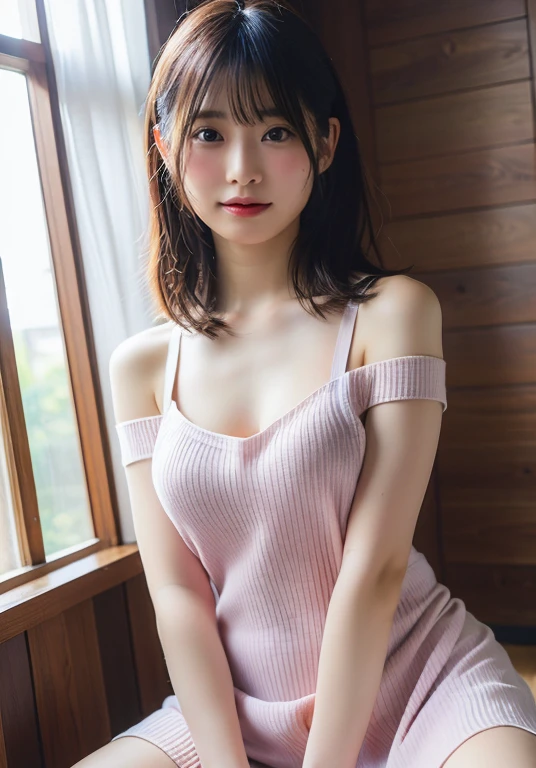 masterpiece, yor, 1girl, Bust A Cup, Amazing Cleavage:1.3, thin waist, big ass, Raised sexy, big breast: 1.2 posed cleavage:1.2、solo, looking at viewer, open mouth, have a cute grass of cute beergrass,black hair, red eyes, dress, bare shoulders, jewelry, collarbone, sidelocks, hairband, earrings, indoors, off shoulder, :o, sweater, arms behind back, plant, short hair with long locks, white hairband, off-shoulder dress, sweater dress, off-shoulder sweater, red sweater, big side hair, very long side hair,is rendered in (masterpiece: 1.2, best quality), with (ultra high resolution) and an exquisite (depth of field). This masterpiece is not only visually stunning but also tells,A scene of cooking in the kitchen

