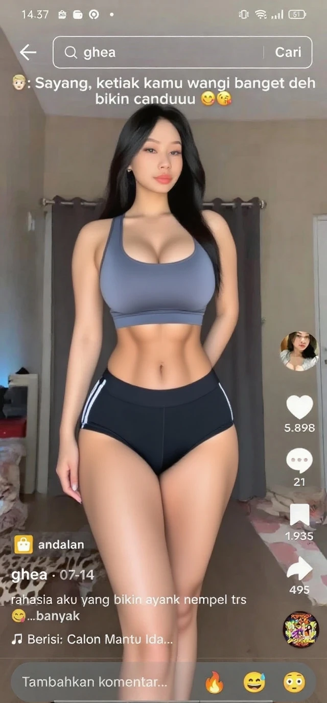 1girl, Beautiful woman, perfect body, seductive pose, visible navel, seductive face, shiny sweaty skin, detail, hair detail, skin detail, face detail, white skin, realistic