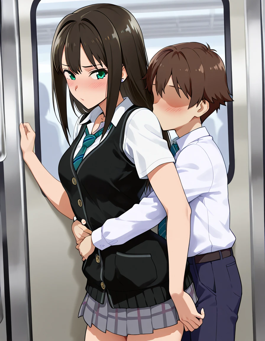 (masterpiece, high_quality), highly detailed, highres, best quality
, train interior, couple, guy on left , girl on right, one guy grabbing a one girl ass
ADDCOMM
couple
<lora:satou_kazuma:0.45>, satou_kazuma, kazuma, (1boy), brown hair, short_hair, white shirt, green eyes, capelet , cape, boots, green cape, (black_pants)
,smile, standing, from side, hands_on_ass, looking at another
ADDCOL
couple
<lora:MeguminWinterOutfit:0.22>, megumin , 1girl, sidelocks, short hair with long locks, brown hair, red_eyes, hair over shoulder, bangs, sidelocks, short_hair
,winter clothes, white hoodie, white hood, red scarf, black bodysuit,
, ear blush, full-face blush, heavy_breathing, breath, hands_on_window
, standing, viewed_from_side, grabbing another's ass, looking at another, panty pull,