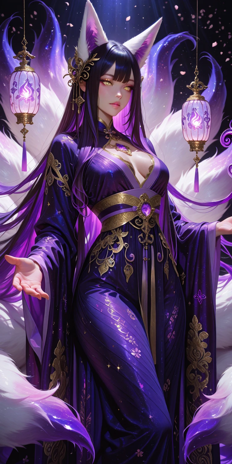 One ultra hot gorgeous European woman. Age 23. She’s a playmate, men magazine model. Random color wavy hair. in a long dress with glowing arms and a hood, flowing magical robe, flowing robes, casting a multi colored spell, dark flowing robe, flowing robe, flowing magical flesh robe, ornate flowing robes, colorful robes, fantasy robe, ornate flowing robe, wearing flowing robes, cloaked woman, sorceress, a beautiful sorceress, vibrant fantasy style, ((fractal pattern background.)). Perfect anatomy, perfect hair, perfect breast, perfect body, perfect hands, perfect face, perfect eyes, accurate, anatomically correct, perfect clear and crisp focus, UHD, masterpiece,