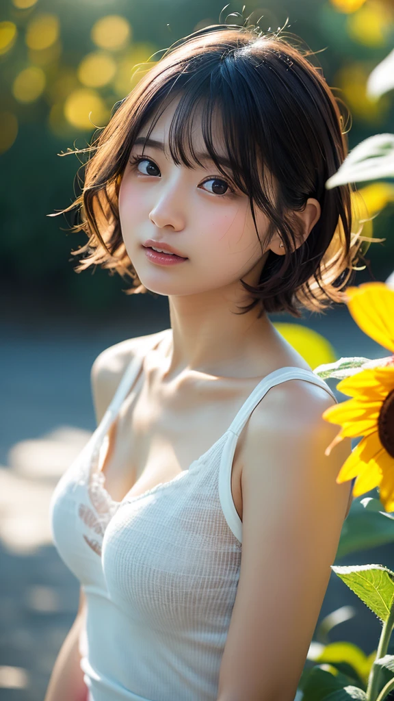 Spread legs, Shoot from below,  pissing, Cameltoe, Looking at the camera, Naked body, flower  field, A slender, Kissing face, idolface, Neat face, Blur the background, bob cuts, Colossal tits, 14years,  Lori, A smile, ​masterpiece, top-quality, Raw photo, Photorealsitic, beautiful a girl, cute little, shorth hair, depth of fields, hight resolution, ultra-detailliert, finely detail, ighly detailed, extremely detailed eye and face, Sharp pupils, Cinematic lighting