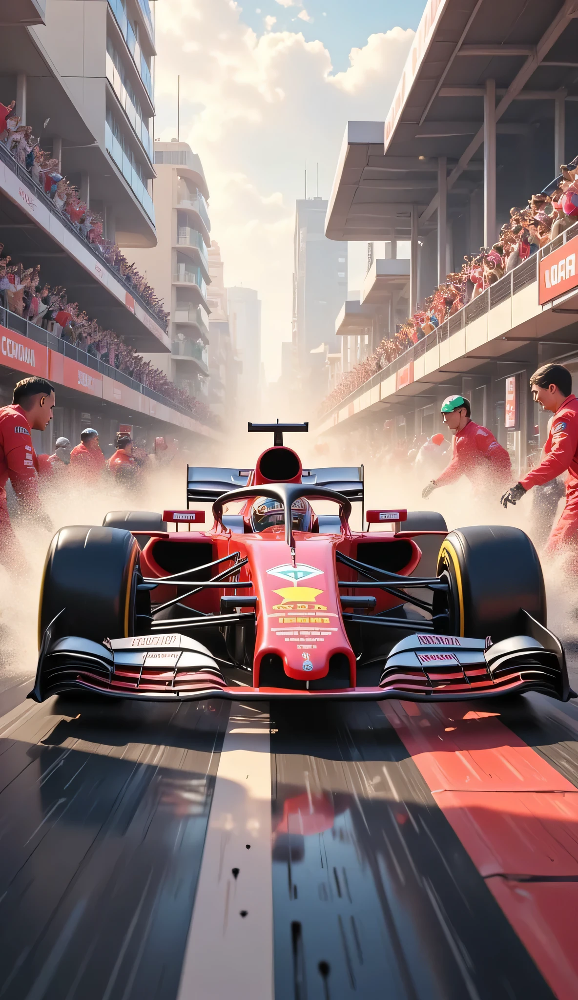 High Quality,4K,formula car,Formula One Grand Prix,crashing, Thrilling Moments ,realistic texture,Realistic,Professional,Dynamic movement,intense expressions,realistic texture,by professional photographers,Studio Lighting,bokeh background,High dynamic range,Vivid Color,sharp focus,Extremely Detailed Depiction,physically-based rendering