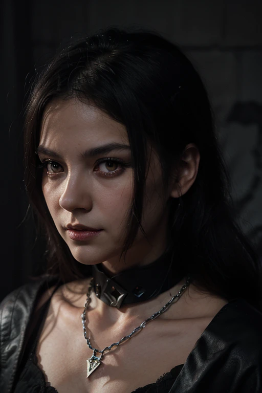 Nezuok,realistic girl with long brown hair,beautiful detailed eyes,beautiful detailed lips,longeyelashes,demon slayer outfit,cute and adorable expression,demon girl,kawaii,anime style,vibrant colors,dramatic lighting,highly detailed,masterpiece,8k,photorealistic