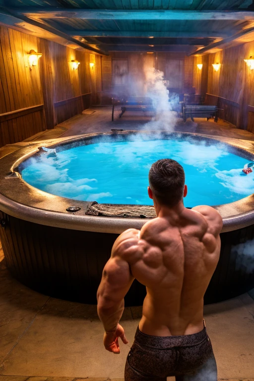 The hot, handsome redneck uncle teacher is soaking in a big bathtub, his legs spread open, his arms resting on the sides. He looks relaxed and at ease, with a cocky, confident grin on his face. The heat of the water is making him flushed, and he's sweating a little, his body glistening with moisture. He looks damn sexy and comfortable, like he's enjoying himself immensely, his muscular body on full display.that's both seductive and a little bit wild. He's got a fierce, concentrated look on his face, like he's really enjoying himself, and his expression. Gay porn masturbating. Long 40 cm penis. Hairy pupic hair. Horny. Need to cum. 