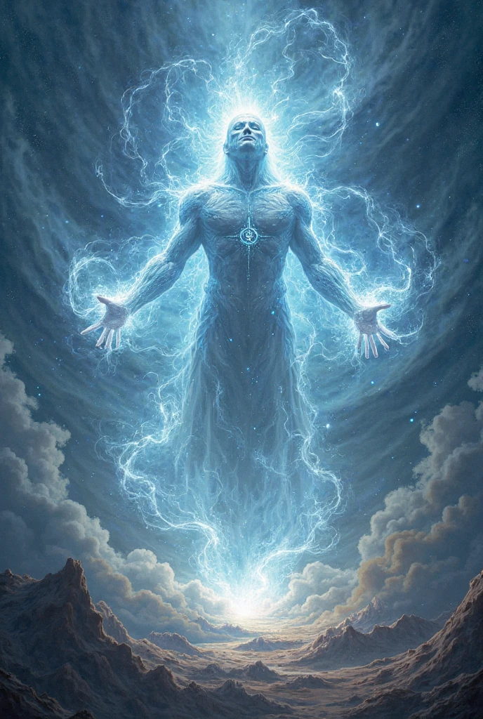 A man with cosmic plasma power's like god