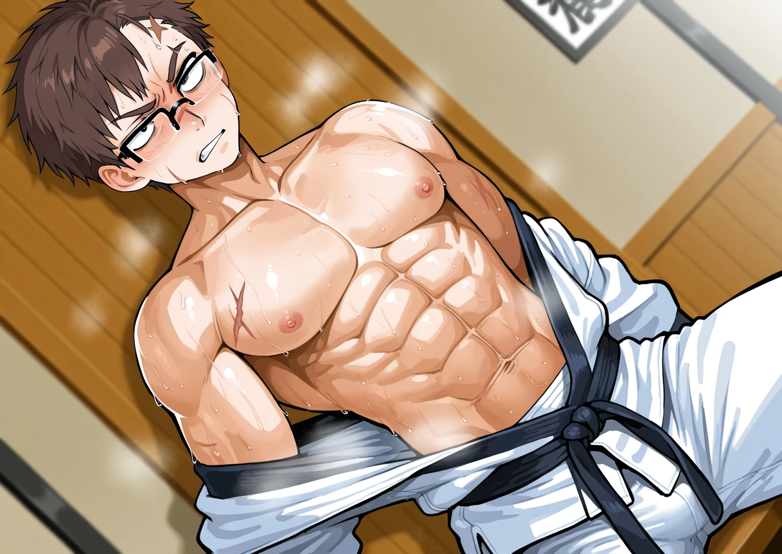 ????? Man、smile、Sweat、Drool、spread your legs、?????、blackboard、(Levi Ackerman)、black eye、handcuffs