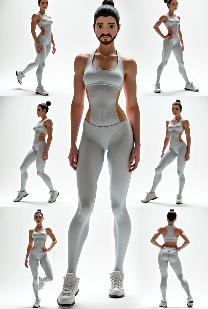 painted clothes,fake clothes,form fitting,very tight athletic clothes,masterpiece,1girl,in the gym,<lora:painted clothes5-000006:1>,cameltoe,pubic hair,