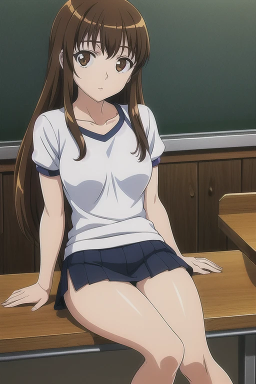 anime painting、(masterpiece,highest quality,超A high resolution),japanese woman, very beautiful 19 year old girl, Ubu no Girl、(perfect limbs、perfect anatomy), Blue plaid pleated skirt, 真っ白なshow panties、Pull up your skirt with your hands、flip up the skirt with your hands、Show me your pussy、beautiful skin、Moist eyes、brown shiny hair、Colors and landscapes of youth、Feeling of love、medium size chest 、laugh shyly、go to school、morning,open shirt、Show your、show nipples、blush、naked、sit、open the thighs、show pantie-shaped spread legs、Show your、show nipples