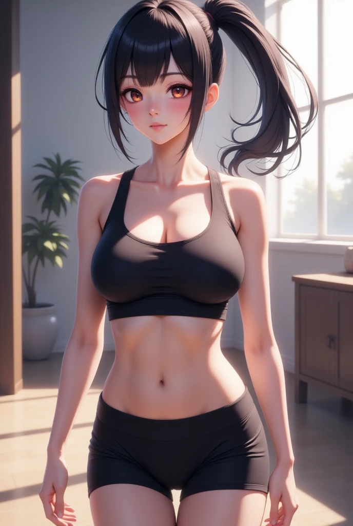 Adorable , Gorgeous , Beautiful , Russian Baby Face , (Large Colossal Breasts) , 30 Years Old , White Skin , (wearing sport bra ; 1.1) ,(very sweaty body, arms up, sweet armpits, detailed armpits) , Front Facing , Potrait ,((hit by spotlight: 1.4)) ((Muscles:1.1)) , Long Hair Bangs , Blue Eye , , ((Night:1.3)) , Standing, (full body shoot) , HDR , Ultra Detailed , EF 24-70mm f/2.8L II USM