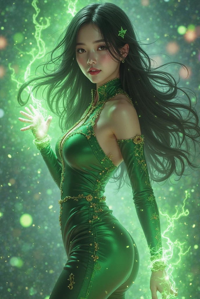 black and green　dragon