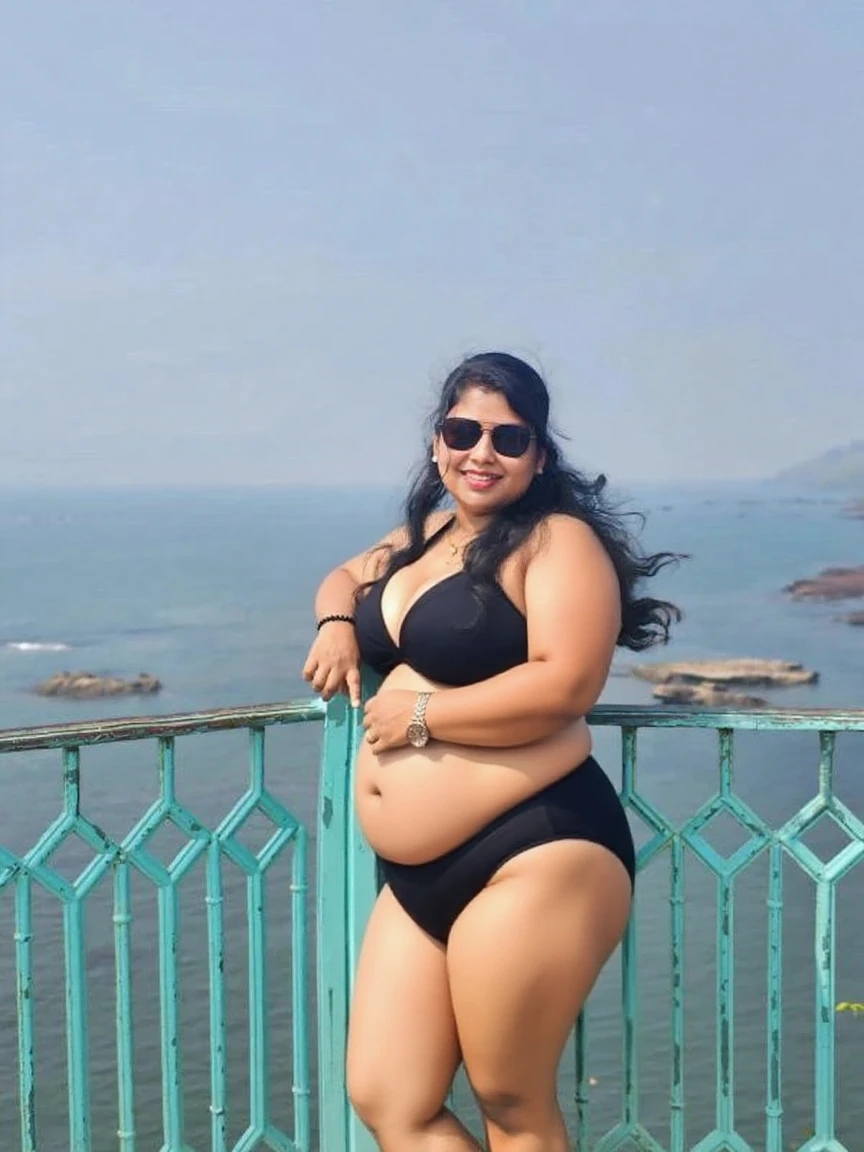 Agreeable, Plus size models, Indian princess in her 30s, my breasts are f cup, Very pretty, Standing in front of the Taj Mahal Lake, wearing a golden bra. She is prettier than Indian actress Deepika Padukone...... i have a big ass, This is a full body picture....., My body is dark. that's plus size, generally, big body., Very large