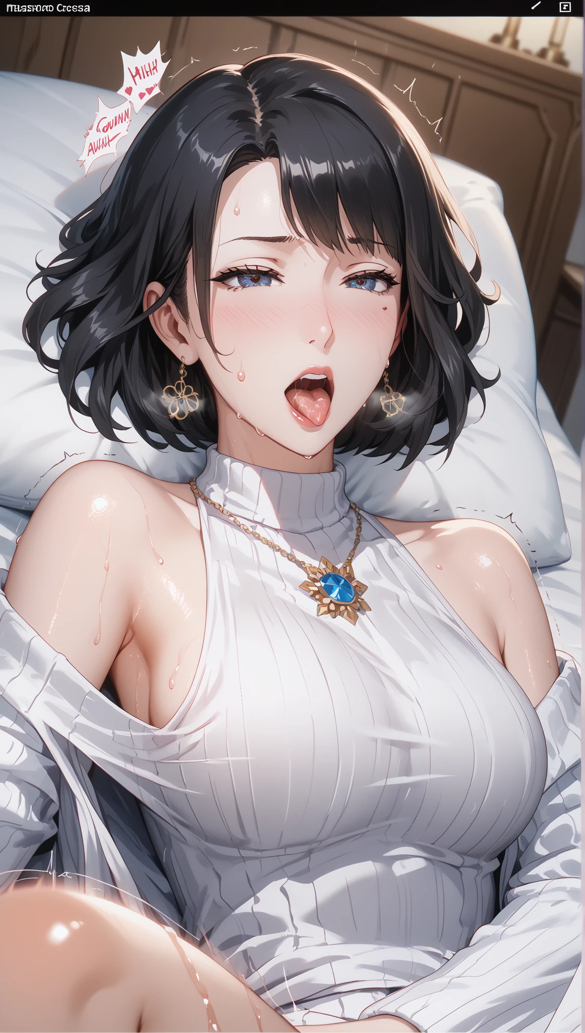 Nude, (((Very elegant and beautiful, Perfect detail, Very detailed))), whole body, The most detailed girl, Written boundary depth, 美しく詳細なwhole body, Thin legs, 1 girl, 20-year-old, Short Hair, Spiked Hair, Gray and silver hair, Beautiful detailed hair, Perfect Face, A troubled but happy face, Beautiful, detailed, deep eyes, Please open your mouth a little, Delicate arms and hands, Pale skin, Earrings, Beautiful and gorgeous necklace, Colorful background, HD background, Blurred Background, Very delicate and beautiful, masterpiece, (((Highest quality, Very beautiful 8K CG wallpaper))), (((Trendy hairstyles))), (Inside the room,Stylish interior,window),Smaller breasts Lying on your back on the bed Thin pubic hair Spread legs
