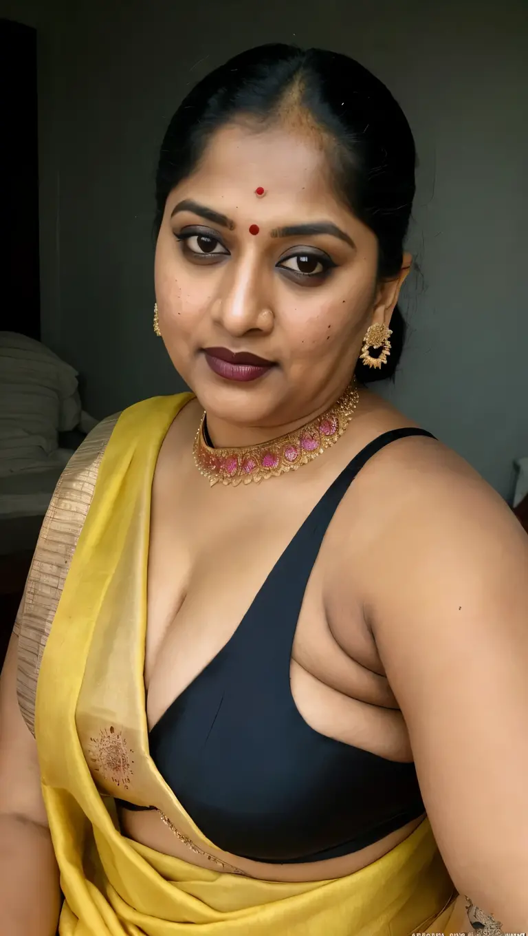Realistic Representation of Savita bhabhi, tempting figure, busty aunty, goddess of lust, cougar lady, mommy, mommy figure, bulky figure, big milkers, doodhwali, sizzling hot, lonely Nextdoor aunty bhabhi , chubby aunty, sweat, oiled body, irresistibly hot, inspired by famous Indian adult comics by amarshrostha, Foto RAW, photorealistic, photography, full body shot, 50 years old Woman, master shot, perfect eyes, goddess like beauty, pierced eyes, perfect thick chubby mallu Desi aunty bhabhi, Wearing a Stanapatta, a chest-band.Saree model, model Photography, Indian saree shoot, Indian traditional wear advertising photography, traditional wear brand shoot, face of Indian actress Sonakshi Sinha, masterpiece, realistic, realism, incredible details, pleasure, photorealism, detailed skin, skin pores, high contrast, photorealistic Artstation 8k HD digital art trend of high definition and detailed realistic skin texture, ultra detail, realistic skin texture, armature, best quality, ultra high definition, (photorealistic:1.4),, high resolution, detail, raw photo, sweat, Re sharp, by Lee Jefferies Nikon D850 Film Stock Photo 4 Kodak Portra 400 Camera F1.6 Lens Rich Color Ultra Real Realistic Realistic Textures Dramatic Lighting Unreal Engine Trending at Art Station Cinestill 800,(pele altamente detalhada: 1.2), 8k UHD, DSLR, soft-lighting, alta qualidade, grain of film, Fujifilm XT3,she didn't like to wear blouse or bra, intricate, she is happy to wear only saree, she hates blouse or bra, detailed hairy armpits, hyper realistic skin, skin pores, veins, wet body, hyper realistic sweaty body, sweat, veins, short hairs on armpit, stubble armpits, hyper realistic hairy armpits, low waist saree, deep juicy navel, insane details,