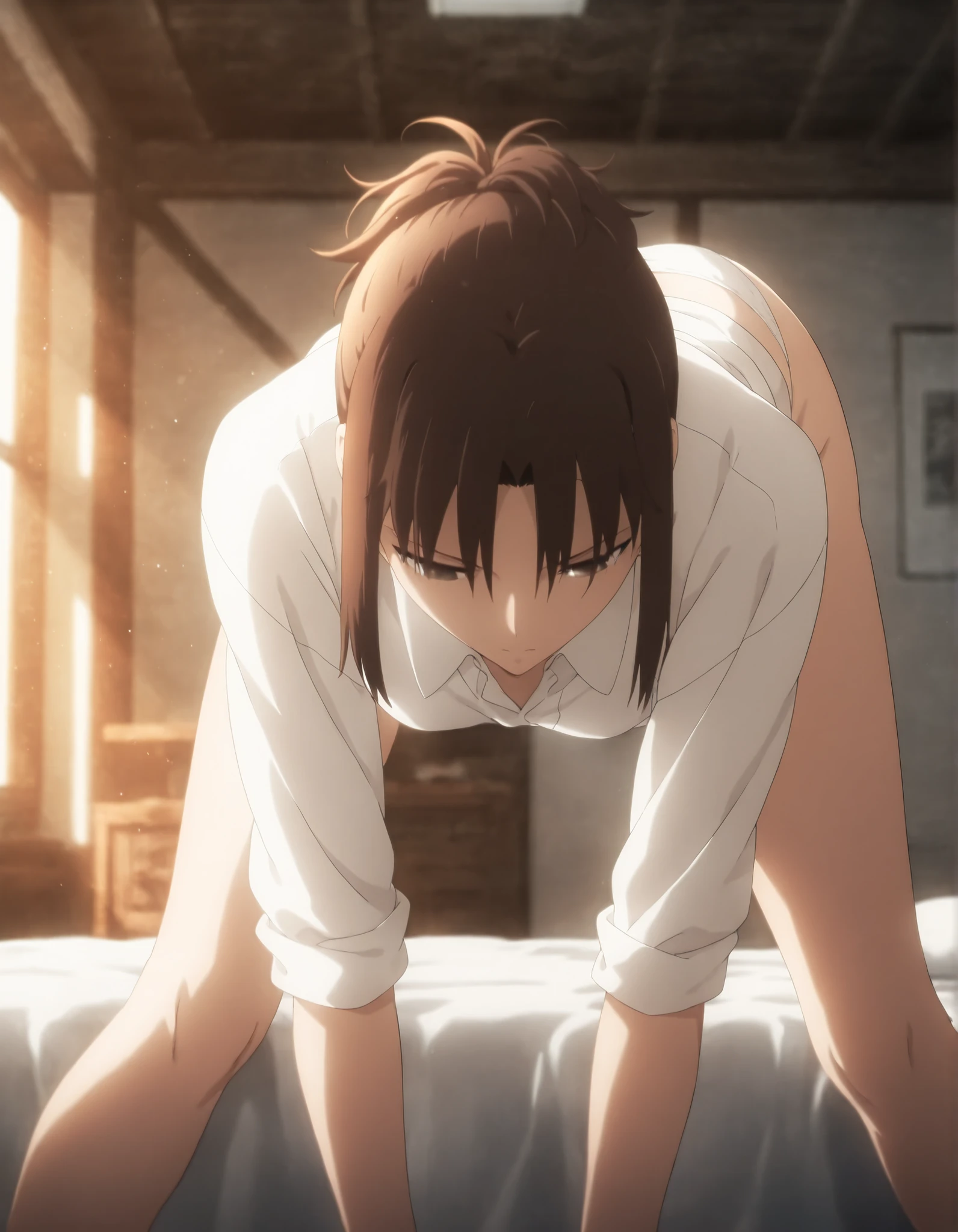 score_9, score_8_superior, score_7_superior, sauce_anime, ambient light, sunlight  , (1 tall girl ), 
Sagiri Yamada Asaemon, Sagiriyamada Asaemon, Long Hair, brown Hair,, brown eyes, wince,frown,
,white camisole,  In the same way,    ((on stomach, from behind:1.5)), lesbian,  in lake,                                                                       
((rape)) , , nsfw ,  shackles , , wet body, (steam), , yuri, 
in beautiful lake, ~ side, blush,  ,(anal),, saliva,
alone, Dutch Angle, View your viewers, Cowboy Shot, detailed sex, ,detailed back, white panties,, [large breast],