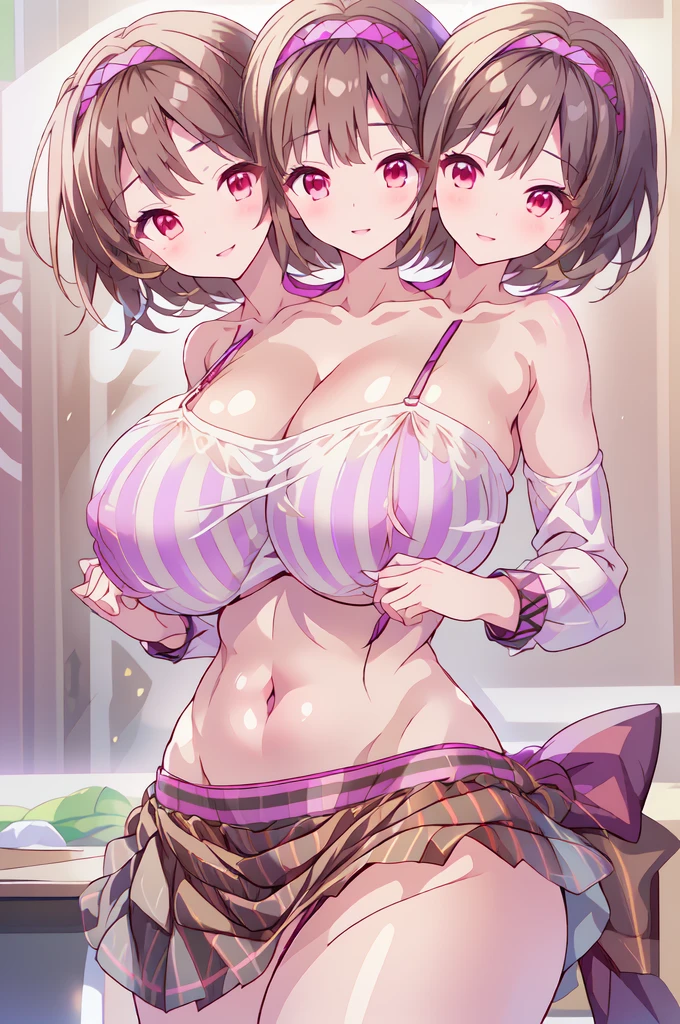 Highest quality、detailed、、1 girl、(Kumiko Oumae)、Sound Euphonium、1 male、front、((bra lift:1.5))、Small nipples、)、close up pussy、(Expanding the pussy)、(Expanding the uterus)、Support the pussy with your hands、Cum in pussy、lump of semen、((Creampie Sex、Inserting a huge penis into a pussy))、semen dripping from pussy、Drooling