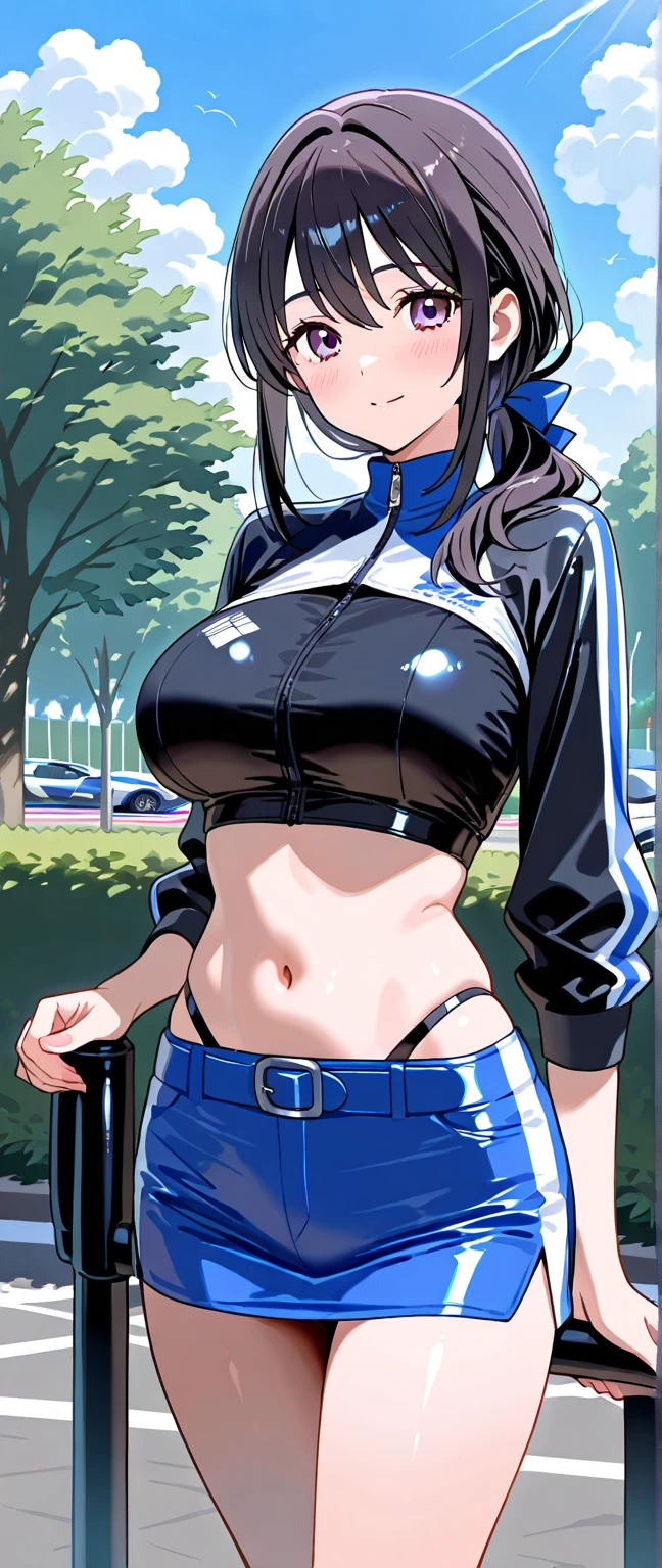 cleavage, midriff, woman, bicycle helmet, sunglasses, bodysuit, shorts, <lora:b1keg1rl-v1:1>, 1girl, supermodel, woman, oversized hoodie, large ass, auburn long hair, masterpiece, best quality, shoes, full body,white background, studio, looking away, covered by hood