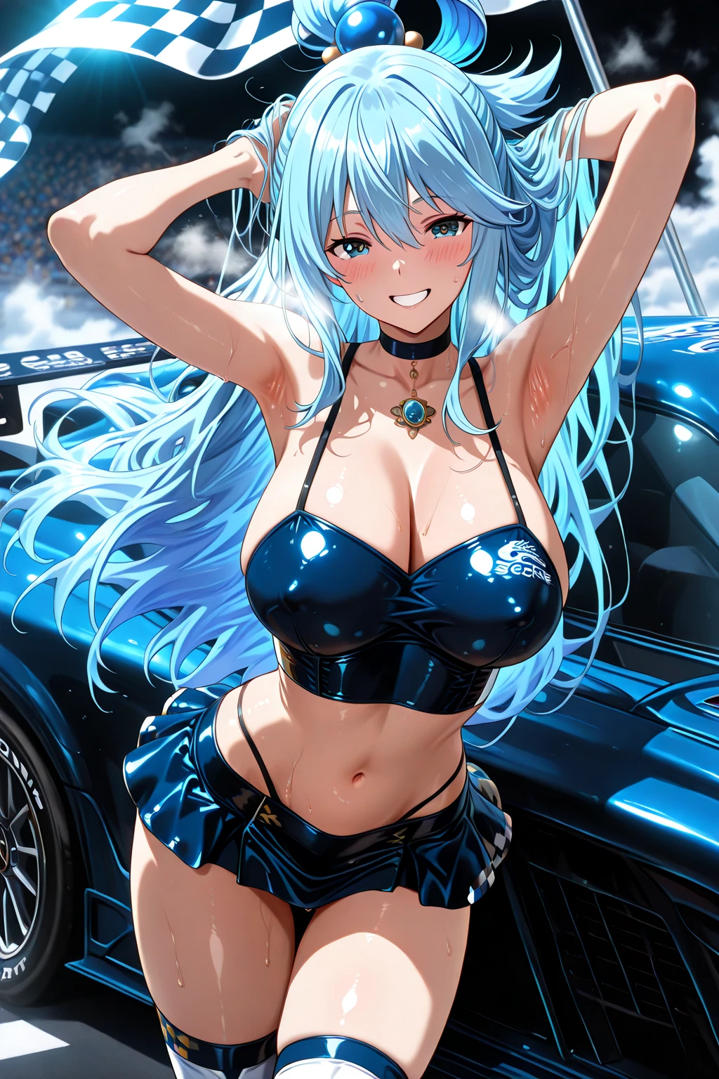 Highest quality,masterpiece,motor Show,Supermodel,Ridiculous Swimsuit,smile,Areola