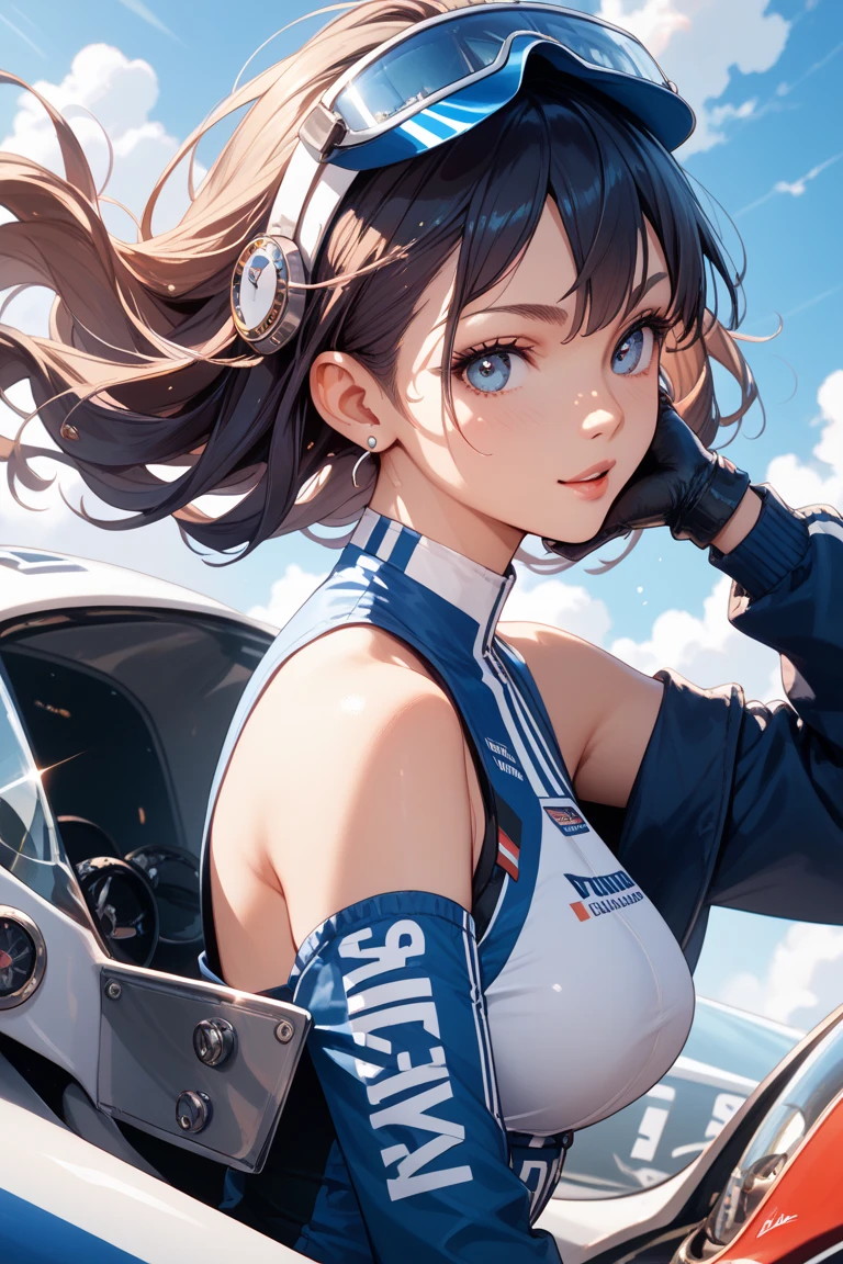NSFW、Highest quality、(Road bike)、((ride a bicycle))、No background、Smiling at the viewer、Beautiful Eyes、Beautiful Face、Delicate eyes、((Sweatで透けたスポーツウェア))、Sweat、refreshing plateau、、