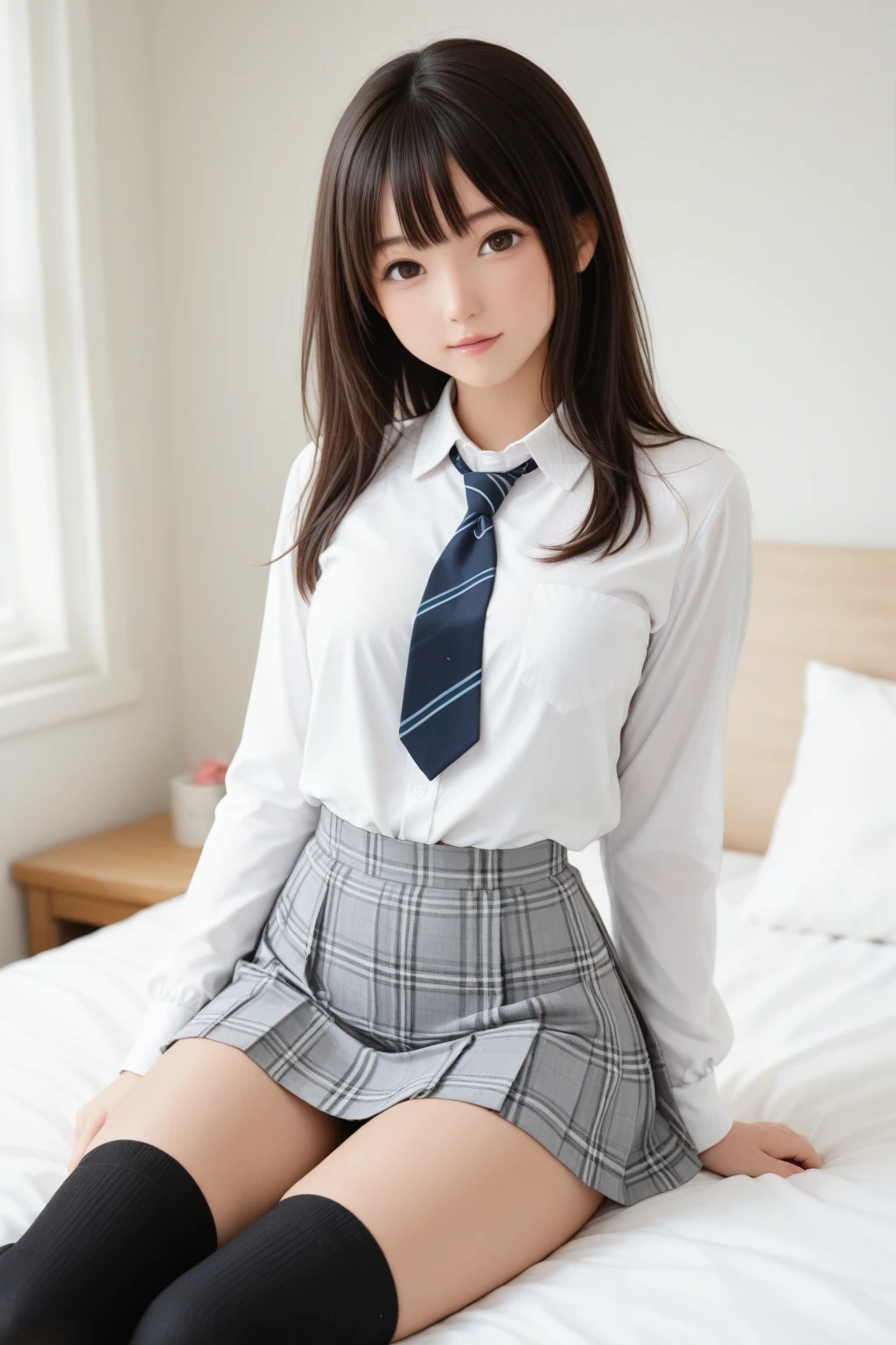 Cute Girls､high school girl､mini skirt､See-through､pantyhose､sit