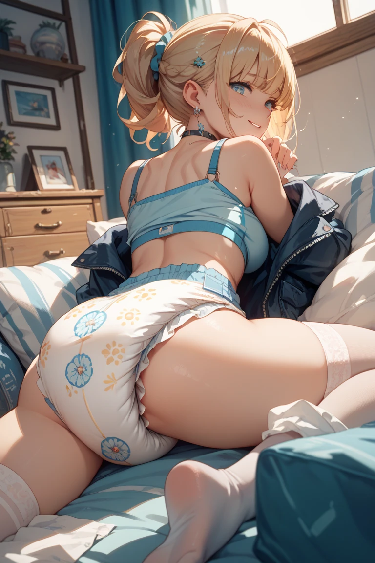 A beautiful girl dressed in a maid outfit laying on a bed,anime girl, lie down, lying on a bed, I'm asleep, (Cameltoe:1.4), 3d illustration, Good Highlights, Perfect proportions, (I can see panties:1.8), (Panties that dig into the crotch:1.4), White panties, Lace pantie, Ultra-detailed panties, Dynamic, big rounds breasts, dark brown hair, long bangs, long hair, wavy hair, swept bangs, shiny hair, black hairband, eyes closed, earrings, blush, sleepy, glossy lips, (Cameltoe:1.4), 3d illustration, Good Highlights, Perfect proportions, (I can see panties:1.8), (Panties that dig into the crotch:1.4), White panties, Lace pantie, Ultra-detailed panties, Dynamic, high detail, anime, anime style, cinematic lighting, dithering, image fill, framed, first-person view, close-up, wide shot, from above, atmospheric perspective, perspective, Wide-Angle, f/1.8, 85mm, Nikon, 8k, super detail, UHD, retina, masterpiece, accurate, anatomically correct, textured skin, high details, best quality, highres, 16k