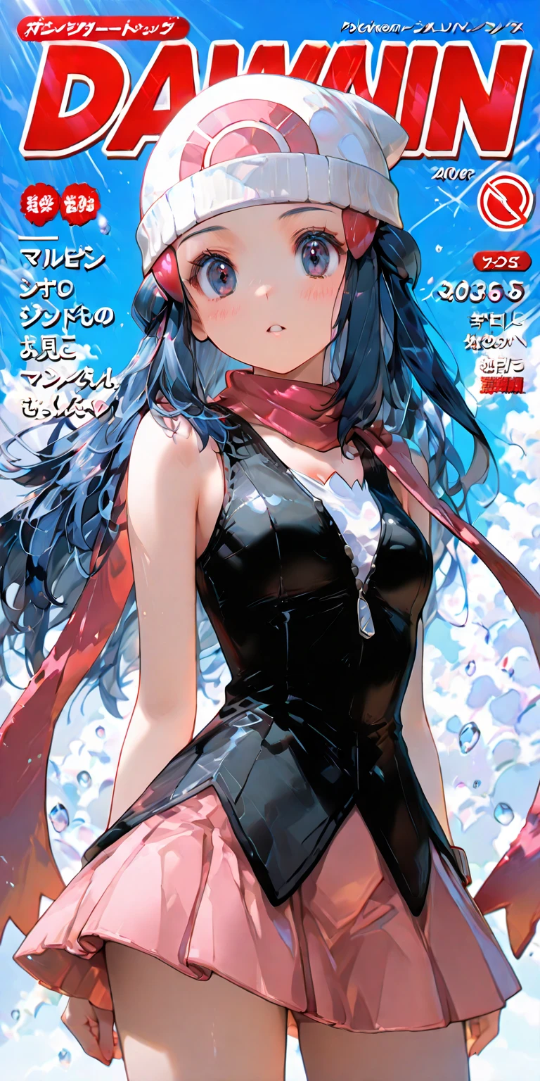 Magazine covers、​masterpiece、top-quality、full body Esbian、Female one、bangss、A dark-haired、((Cute swimsuit))、red blush、breastsout、cowboy  shot、Eyebrows visible through the hair、Beautiful and cute girl with menacing glare、Longhaire、Viewer's Perspective、Purple Eye、独奏、Street、Skysky、shores、illustratio、(magazine:1.3)、(Cover style:1.3)、Fashionable、femele、sano、the pose、frontage、colourfull、Dynamic、Background with、element、Be confident、expresive、hold ing、statement、yudai、coiled、surroundings、Touch、The scene、Texto、covers、boldness、captures the attention、Titles、Stylish、Font、Catchy、headline、The large、Impression、moderno、Trendy、Concentration、lo fashion