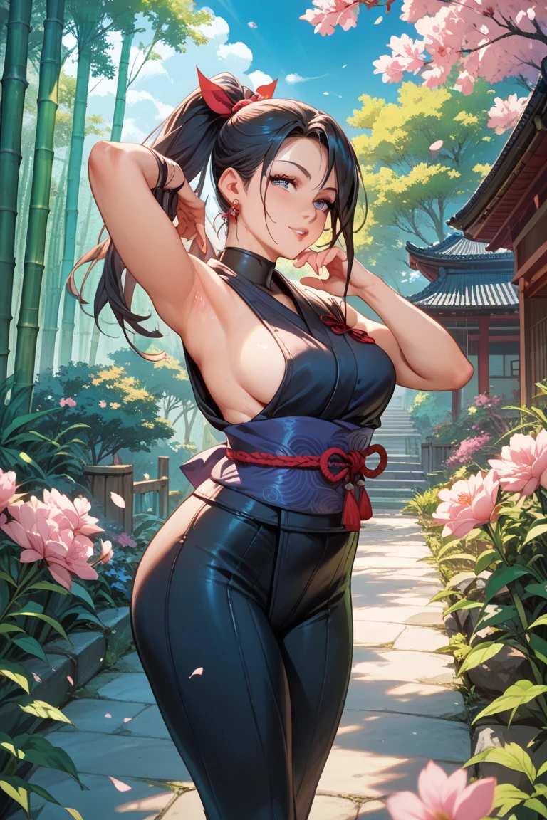 1female,35yo,熟妇,long leges,Big breasts Thin waist,Slim,huge-breasted ,Pornographic exposure, 独奏,(Background with:bamboo forrest,lotuses,lotus flower,exteriors,Lotus pond) She has short black hair,standing on your feet,Sweat profusely,drenched all over the body,seen from the front, hair straight, mostly cloudy sky,(((tmasterpiece),(Very detailed CG unity 8K wallpaper),best qualtiy,cinmatic lighting,detailed back ground,beatiful detailed eyes,Bright pupils,Black eyes,Redlip(Very fine and beautiful),(Beautiful and detailed eye description),ultra - detailed,tmasterpiece,)),facing at camera,A high resolution,ultra - detailed),revealing breasts,Bare genitalia, Bulge,legs are open,Raised sexy,Camel toes,Flushed complexion,Open-mouthed,frontage,high school senior,(Wearing:Chinese Ancient Times,Blue sailor uniform,athletic sneakers,Bare breasts,)