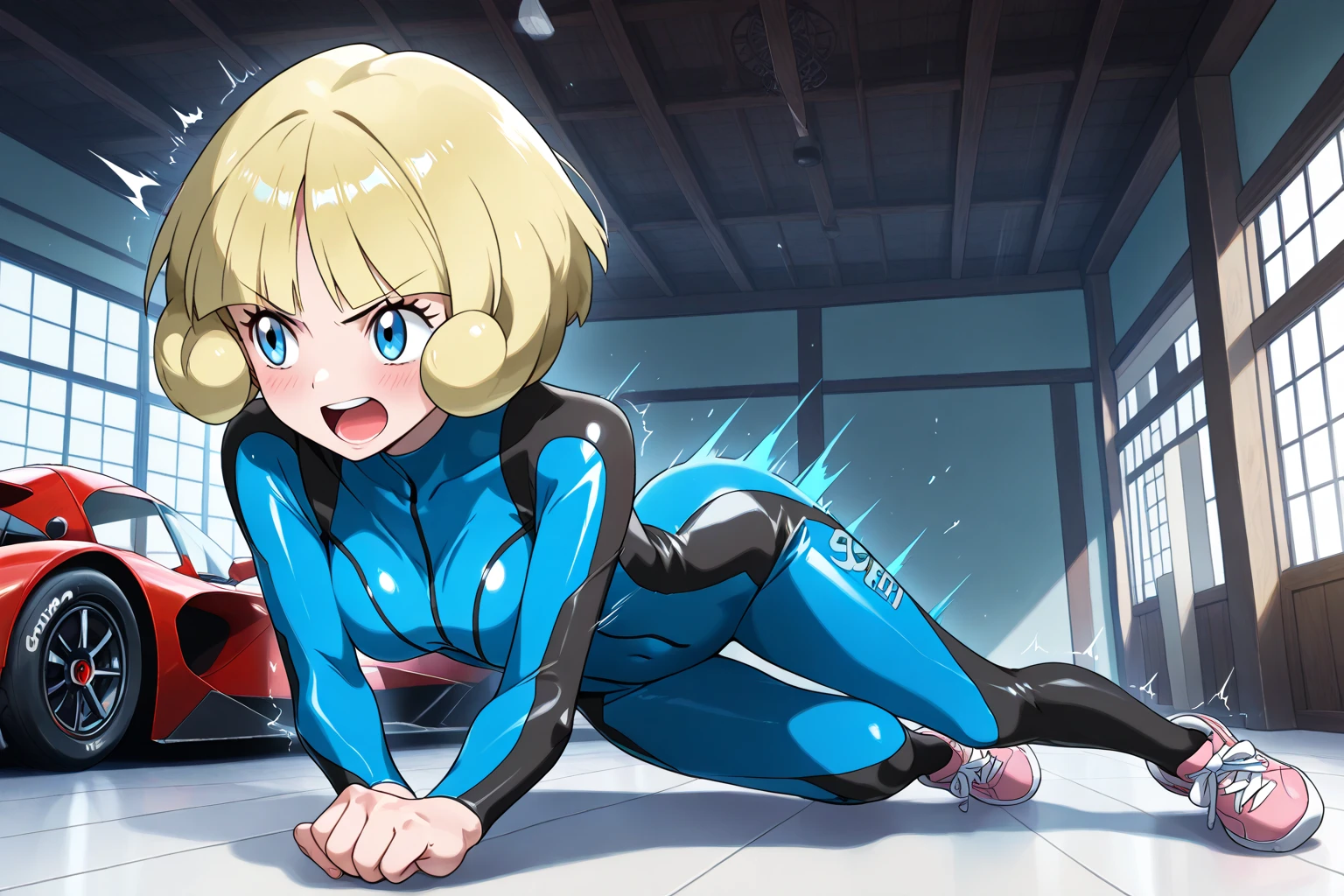 Barbara(Genshin Impact),(height 57.9cm,B58.2cm,W45.9cm,H77.6c)、Modest chest,Blonde twin tails,Blue Eyes, ,high resolution,high quality,High resolution,(Anime Style),Beautiful images,Clear images,(Cute Girls),(1 girl),whole body(from head to toe)、Transformation Heroine(White wetsuit-type reinforced skin),(Ultra Girl),(胸元で光るHeart-shaped brooch),Heart-shaped brooch,(胸元のHeart-shaped broochに触手が侵入する),(The energy core inside the body is violated by tentacles)Attacked by tentacles,Being held captive by tentacles,(Heart-shaped broochから光の粒子が漏れ出ている,Heart-shaped broochから光の液体が流れ出している),(Tentacles are sucking on the crotch),(Love juice is flowing from between her legs),(Heart-shaped broochが赤く点滅している),Have a naughty face,It feels good and I'm in agony,Vulgar in a naughty sense,Ecstasy,Profanity, steam(mist),Wet,Sweat,Climax,Eyes closed,Watery eye,Mouth open,