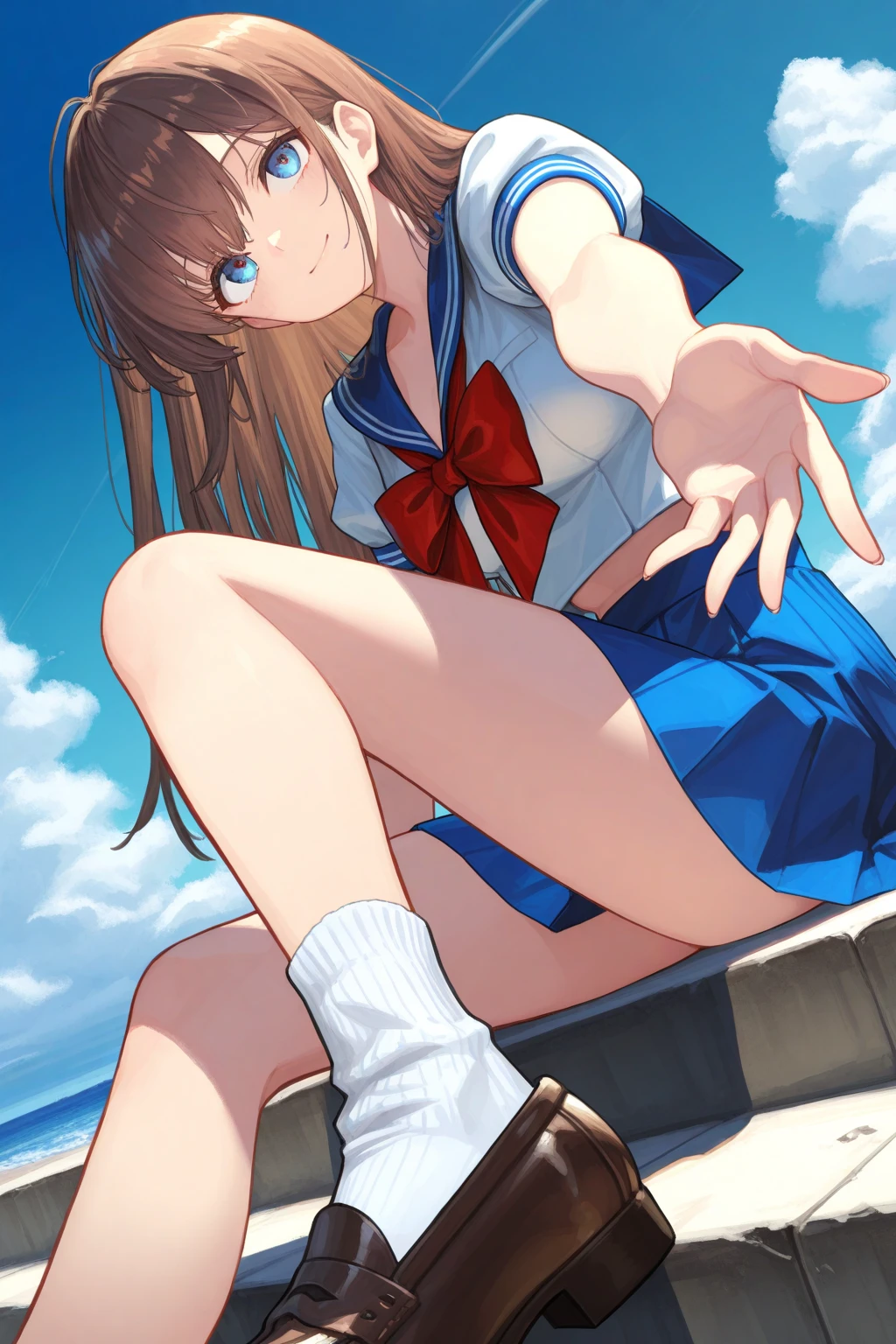 hi-school girl　Skirt Fold、pantyshot