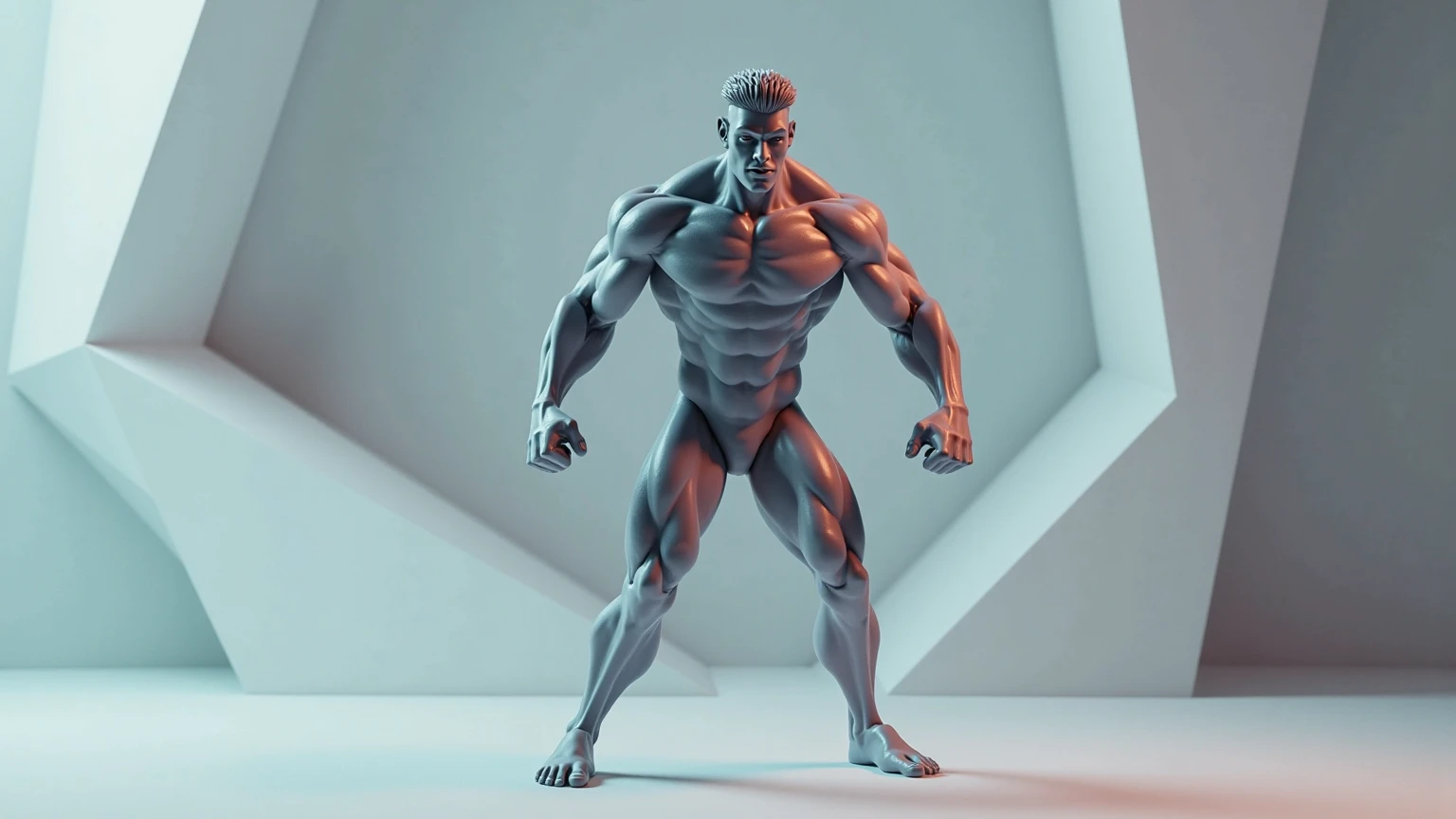 a muscular man .